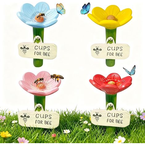 4 Pcs Bee Drinker, Insect Drinker, Garden Bee Tumblers, Outdoor Insect Drinker, Garden Lawn Patio Outdoor (1/5)