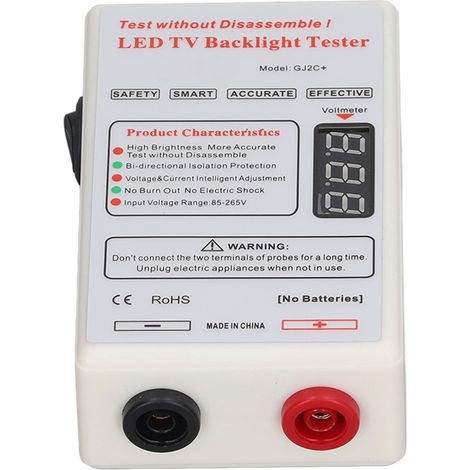 Testeur de rétroéclairage LED portable avec démarrage progressif et démontage de l'écran pour réparation de téléviseurs (85 V - 265 V, prise UE). (1/5)