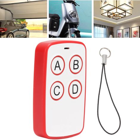 Télécommande sans fil 433M pour volets roulants électriques, portes de garage et barrières - Clé télécommande universelle (rouge) (1/5)