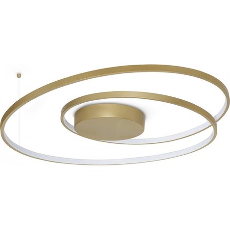 OZ LAMPADARIO A SOFFITTO LED SMD 52 W On-Off 6100 lm 3000 K D.80CM OTTONE (1/3)