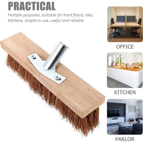 Ortviai – Tête de balai 30 cm à poils rigides – brosse de balayage extérieur, fibres résistantes aux huiles – compatible terrasse, allée, atelier, garage et chantier (1/5)