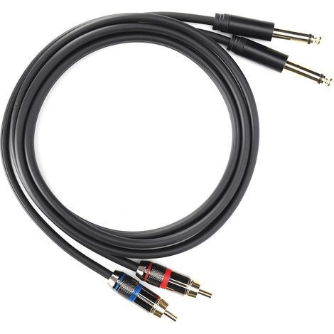 Câble audio JORINDO JD6093 6.35mm mâle vers double RCA mâle 1.5m pour connexion stéréo (1/5)