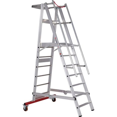 Euroline Premium 32777 Podestleiter fahrbar 7 Stufen (1/4)