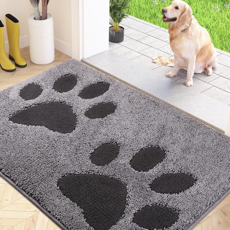 Fußmatte für den Innenbereich, 80 x 120 cm, rutschfest und maschinenwaschbar, weiche, saugfähige Fußmatte für Hunde, Eingangsbereich, Tür, Flur (1/5)