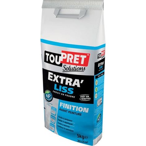 Verniciatura Rasante in Polvere da 5 Kg, Per Pareti/Soffitti interni TOUPRET