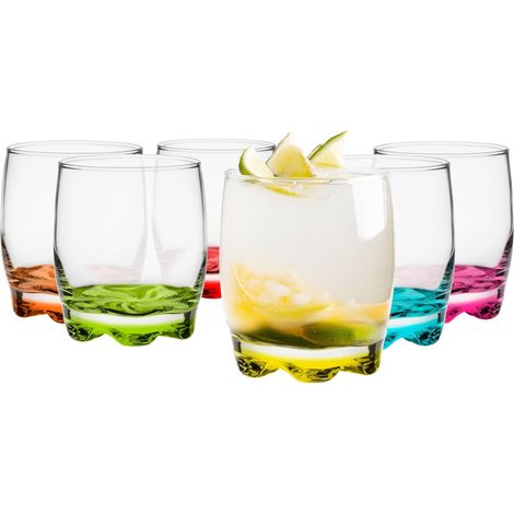 Lot de 6 bocaux en verre de 250 ml - Sols peints colorés (1/5)