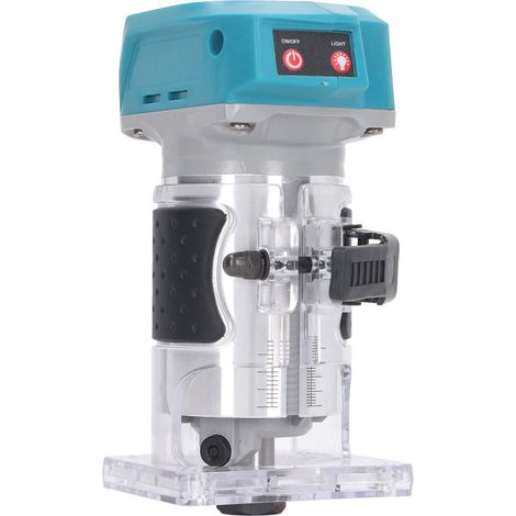Perceuse graveuse bois sans fil 18V, défonceuse à batterie lithium, graveur électrique avec 2 batteries, mini toupie rotative pour menuiserie, outil de découpe et polissage. (1/5)