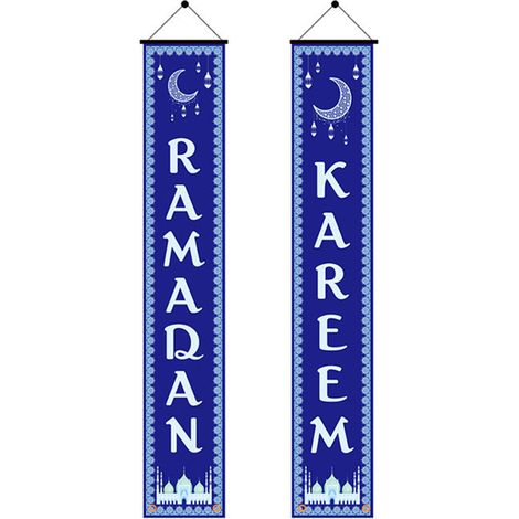 Bannière Eid - 30 x 183 cm - Décoration Intérieure Extérieure pour Ramadan et Fête de la Tabaski - 1 Pièce (1/5)