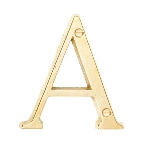Lettera Tipo A Mm.80 Ottone Lucido