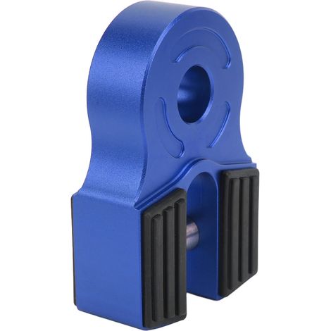 Anneau D'Élingue Montage Treuil 13600kg Axe Acier Protection Caoutchouc Universel pour VTT Camion Élingue Soft D-Ring Bleu (1/5)