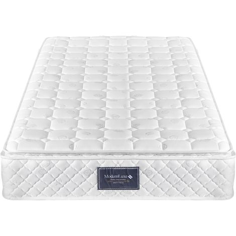 Federkernmatratze, 7-Zonen Kaltschaummatratze, Taschenfederkern, 90x200 cm, 100% Öko-Tex zertifiziert, versteppte Microfaser Matratzenauflage, 100 Nächte Schlaftest, Härtegrad H3, Höhe 25 cm (1/5)