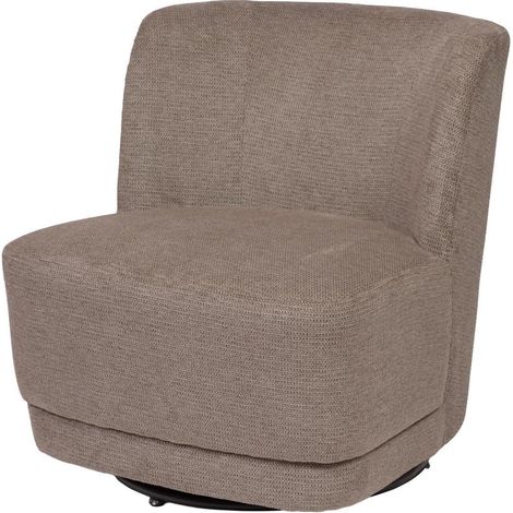 Amadeus - Fauteuil en tissu marron Berny (1/3)