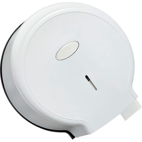 Porte-papier toilette sans perçage, distributeur de papier toilette en rouleau grand format en plastique, porte-papier toilette mural, blanc. (1/5)