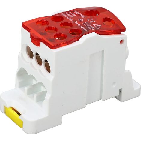 Boîte de Distribution, UKK160 Bornier Electrique, 690V 160A Boîte de Jonction de Puissance pour Bornier Sur Rail Din Connecteur de Borne électrique(Rouge) (1/5)