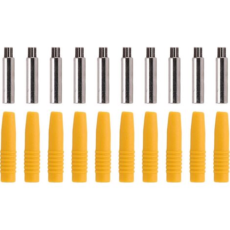 10 Pièces Connecteurs Banane Isolés 2mm avec Manchon de Protection pour Matériel de Test Jaune (1/5)