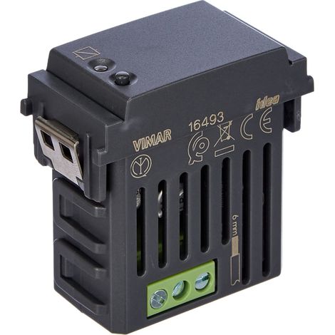 Vimar 16493 Idea Attuatore connesso IoT VIEW Wireless con uscita a relè NO 16 A, controllo locale e remoto, doppia tecnologia su standard Bluetooth 5.0 e Zigbee 3.0 (1/4)
