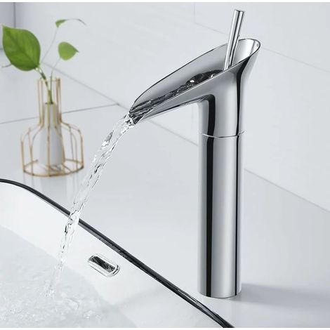 Grifo de baño, grifería de baño, grifo monomando para lavabo, cromado, grifo retro para lavabo, grifo mezclador para baño, grifo de lavabo de latón, grifo para lavabo (1/5)