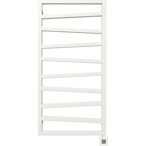 Sèche-serviette électrique blanc de 835mm de haut et 500mm de large - 300 Watt - ZIG835/500E8B