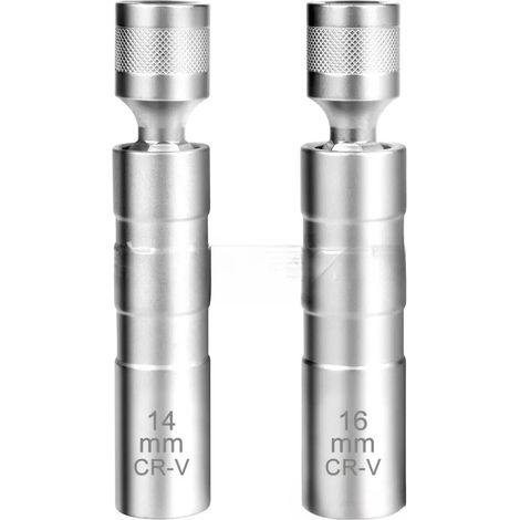 Jeu de clés à bougies (2 pièces) - Clé à bougies - Douille double taille - Outil de réparation automobile - Jeu de clés à bougies - Acier au chrome-vanadium (1/5)