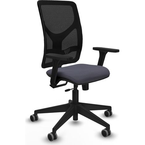 Chaise de bureau piqueras y crespo Motilla noir mousse épaisse (1/2)