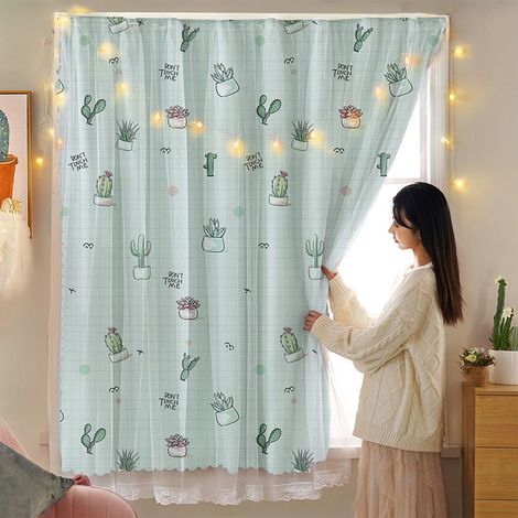 Rideau Auto-Adhésif - 100 x 150 cm - Polyester - Pour Fenêtre de Chambre - Installation Sans Perçage - Filtre Lumineux - 1 Pièce (1/5)