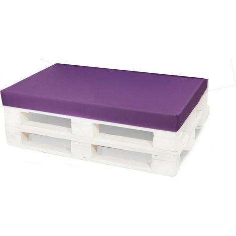 Coussin pour palette 120x50 violet, coussins de jardin, grands coussins de sol, coussins de sol pour enfants Coussin d'extérieur