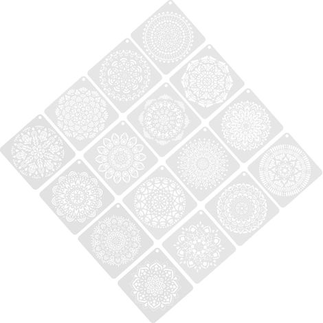 Plantillas reutilizables para adolescentes, 16 hojas, diseños delicados. (1/5)