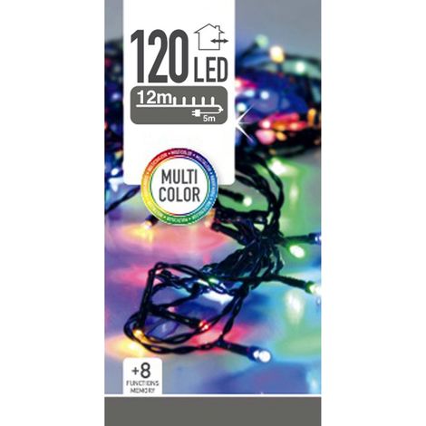 Multifunktionsgirlande 120 MultiColor LEDs 220V 12m IP44 (1/5)