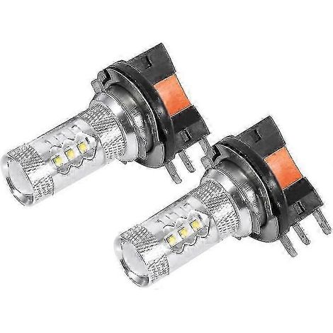 Ampoules LED H15 80W pour voiture (lot de 2) Phares blancs adaptés à la conduite de nuit (1/5)