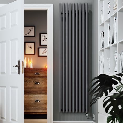 Terma Rolo Room E Vertical Single Panel Electric Radiator Grey 1800 x 480mm (1/5)