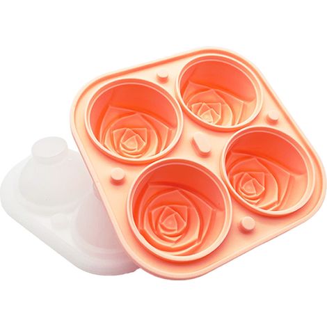 Bac à glaçons en forme de rose, moules à glaçons à 4 compartiments