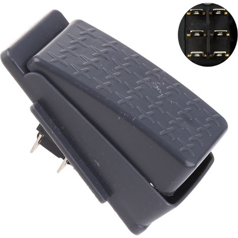 Pédale d'accélérateur universelle 6 V/12 V pour voiture électrique enfant avec interrupteur de réinitialisation et jouet à pédales.