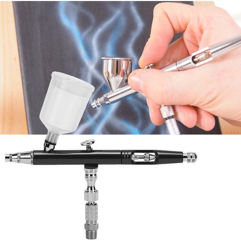 Aérographe miniature 0,3 mm avec réglage externe de la queue, outil de pulvérisation DIY 20 cc/40 cc, noir (1/5)
