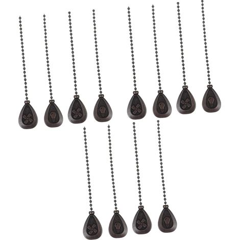 Cadenas para ventilador de techo (paquete de 3) estilo retro, accesorio extensor de luz de techo, 4 unidades x 3 (1/4)