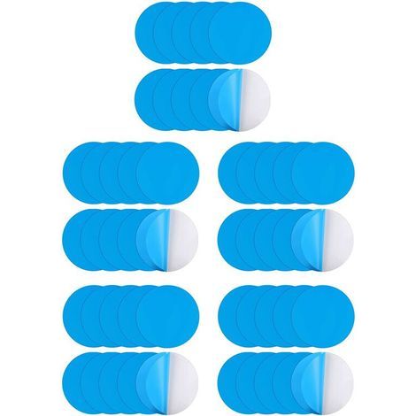 Patchs de Réparation Auto-Adhésifs pour Piscines, Lot de 50 Kits de Réparation de Piscine en PVC, Piscine de Réparation Sous-Marine Auto-Adhésive (1/4)