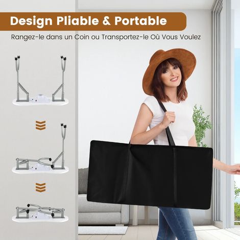 Folding Manicure Table with Electric Dust Collector Beautician Desk with Flexible LED Lamp Wrist Cushion White (1/5)