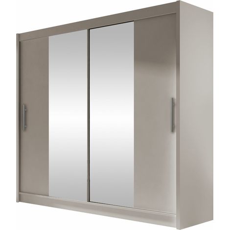 Armario Closico Pallor II, Cachemira, 215x180x58cm, Puertas de armario: Correderas, Número de estantes: 5