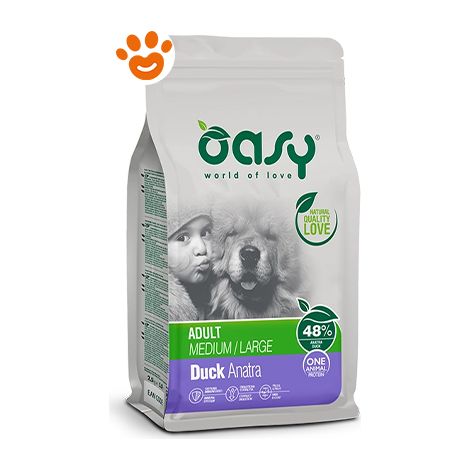 Oasy Dog Adult Medium/Large Monoproteico Anatra - Sacco 2,5 Kg -