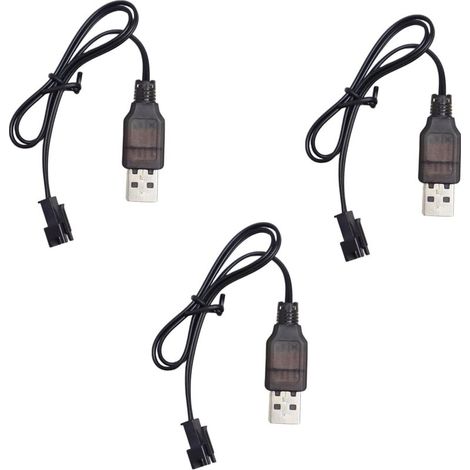 3er-Pack 3,7V USB-Li-Ionen-Ladekabel mit SM-2P-Stecker
