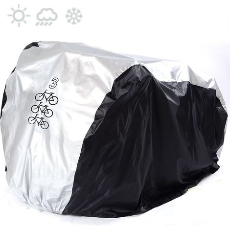 Housse de protection pour vélo 200 x 75 x 110 cm pour 2 vélos,, moto imperméable 190T en polyester (1/4)