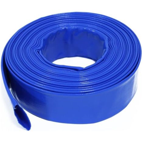 Polychlorure de vinyle (PVC) Tuyau souple plat, Tuyau d'arrosage haute pression avec revêtement plastique, antigel et résistant à l'usure - 10 m x 25 mm (1/2)
