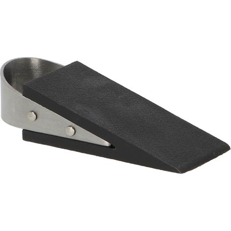 Esschert Design Türkeil Gummi Schwarz & Silberfarben 12 cm - Gummi & Edelstahl