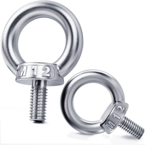 Lot de 6 vis à anneau M12 en acier inoxydable 304 (1/5)