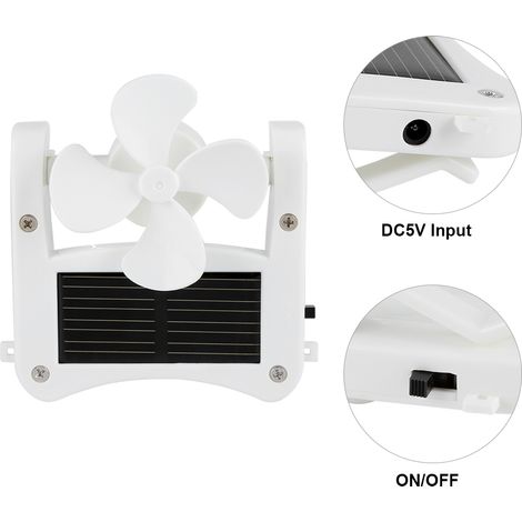 Mini ventilateur solaire portable pour chapeau, facile à accrocher ou à clipser, idéal pour l'alpinisme, le camping et la randonnée. (1/5)