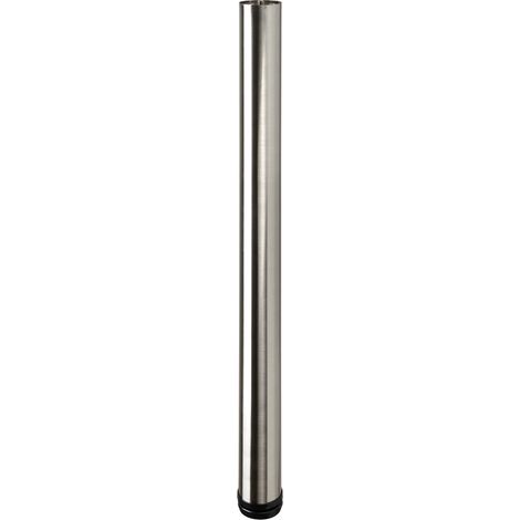 Hettich Möbelfuß 6,0 x 70 -73 cm Edelstahl-Optik - 1 Stück Möbelfuß (1/2)