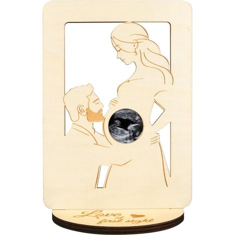 1pcs Cadre Photo pour Femme Enceinte Cadres Image Echographie à Bébé Support Photo Ultrasons pour Future Papa Maman Idée Cadeau Fête des Mères pour Amie Enceinte Cadre Sonogramme (1/5)