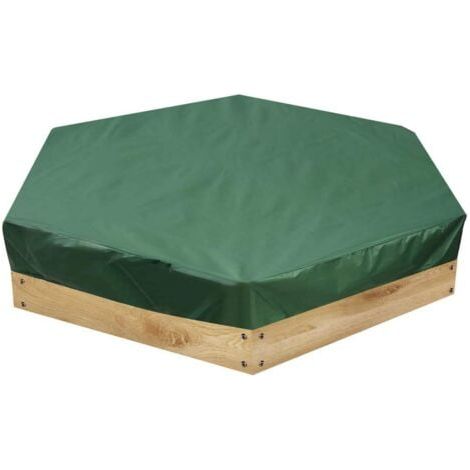 Housse de protection hexagonale pour bac à sable avec cordon de serrage, étanche à la poussière, pour bac à sable, piscine pour jardin extérieur(18015020cm) (1/5)