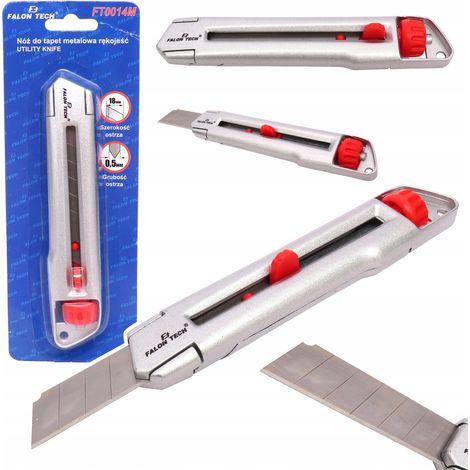 TAGLIERINA PER CARTA DA PARATI IN METALLO CON LAME A SPEZZARELLABILI DA 18 MM