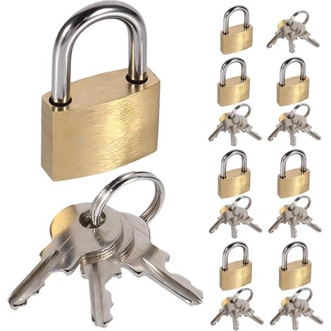 cadenas en laiton de 20 mm lot de 8 cadenas avec 24 cl s (1/5)