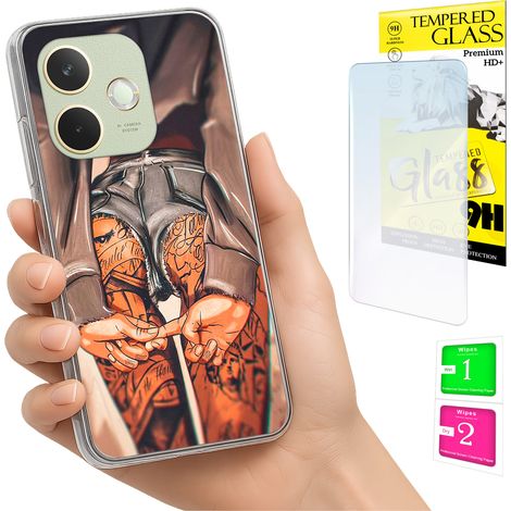 Custodia per Oppo A5 Pro con cover fotografica e vetro temperato 9H. (1/5)